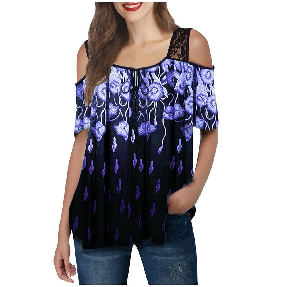 New Without Tags Size Large Cold Shoulder Short Sleeve Top